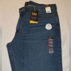 LEE NWT Men's Jeans Size 42x34, Relaxed Fit Straight Leg Denim Jeans, Big & Tall
